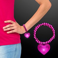 Blinky Adult Size Pink Heart Valentine Bracelet - Blank